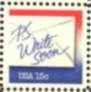 US Stamp #1810 MNH P.S. Write Soon Single