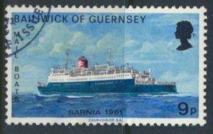 Guernsey SG 83  SC# 80 Mail Packet Boats  First Day of issue cancel see scan