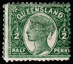 Queensland Scott 101 (1895) Mint LH G-F, CV $11.00 M