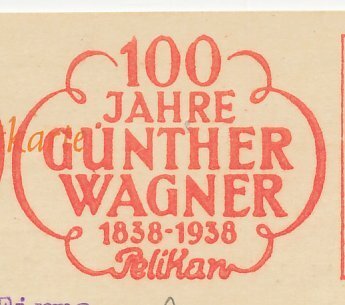 Meter card Deutsche Reichspost / Germany 1938 Gunther Wagner - Pelikan - Fountai