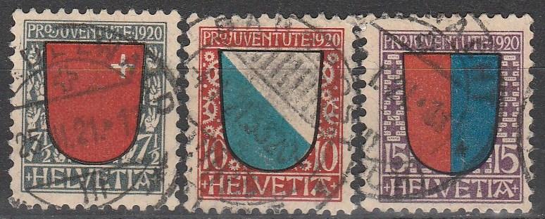 Switzerland #B15-17   F-VF Used CV $30.00 (S2395)