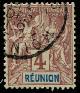 Reunion SC# 36 Navigation & Commerce 14c Cancelled