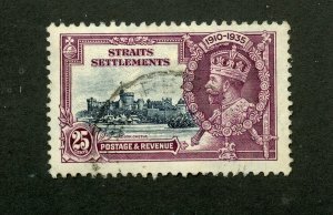 STRAITS SETTLEMENTS SCOTT #216 1935 SILVER JUBILEE USED-SCOTT $12.75