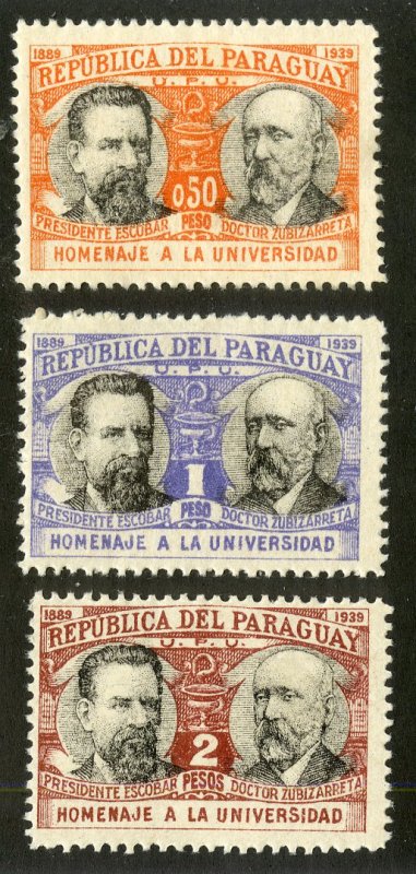 PARAGUAY 351-3 MH SCV $1.80 BIN $.75