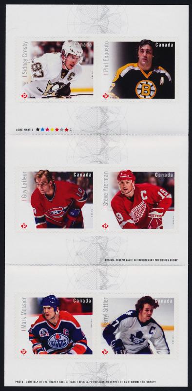 Canada 2947a Booklet MNH NHL Ice Hockey, Great Canadian Forwards