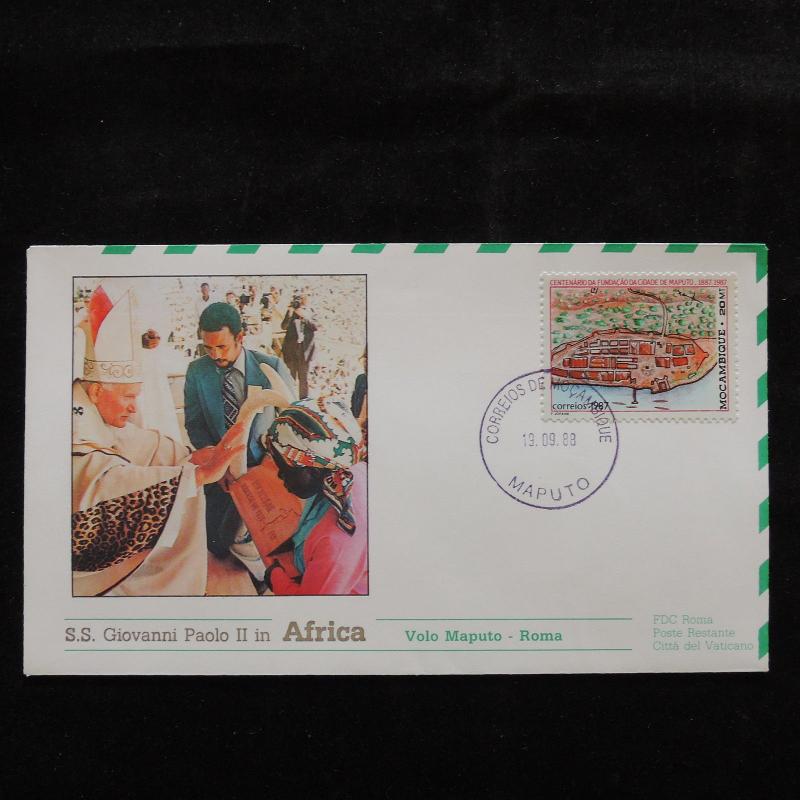 ZS-S299 MOZAMBIQUE IND - John Paul II, Visit To Maputo, Africa, 1988, Fdc Cover