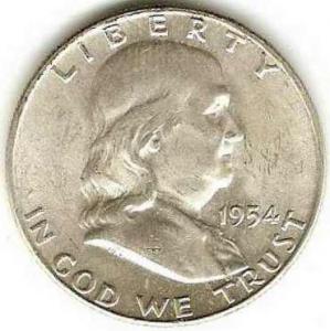 1954-D - Franklin Half Dollar - Extra Fine