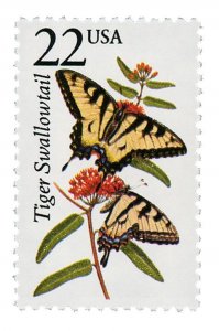 1987 22c Tiger Swallowtail, North American Wildlife Scott 2300 Mint F/VF NH