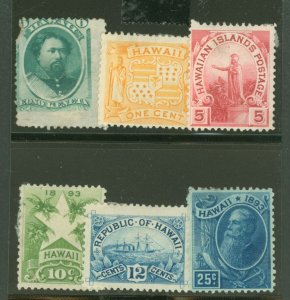 Hawaii #33/74/76-9 Unused Multiple