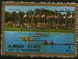 Ajman 1972 Rowing 1R from Munich Olympics perf set of 16,...