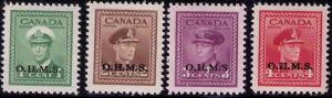 Canada # O 1-4  Mint VF NH pristine as issued Cat $ 27