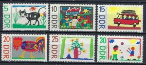 Germany DDR 923-28 MNH 1967 Childrens Drawings (ak2438)