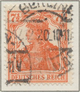 Germany Germania 7 1/2pf Orange Lozenges wtrm Deutsches Reich stamps 1916 SG99