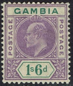 GAMBIA 1909 KEVII 1/6