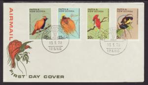 Papua New Guinea 301-304 Birds 1970 U/A FDC