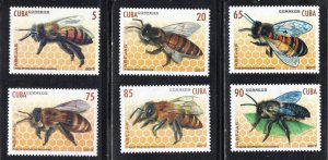 CUBA Sc# 5930-5935  BUMBLE BEES insects  CPL SET of 6 2017 MNH