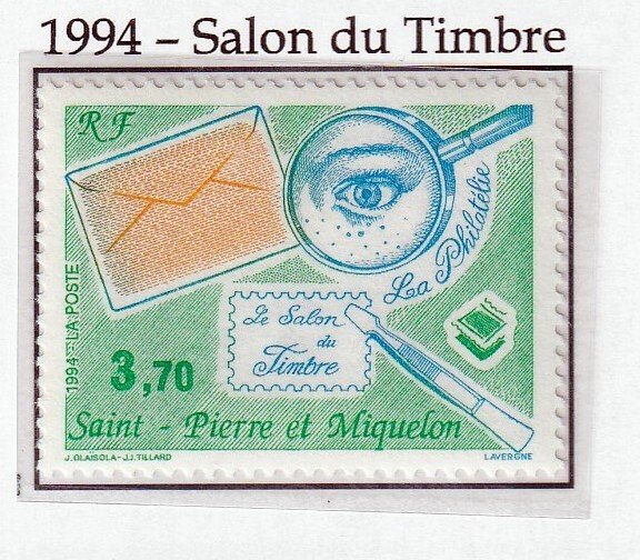 SPM ,  St. Pierre et Miquelon 1994 - Stamp Show -   MNH  Single    # 608