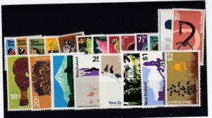 NEW ZEALAND # 438-458  MNH  VARcts/$  1970-71 ISSUES  21 STAMPS CAT VALUE $16