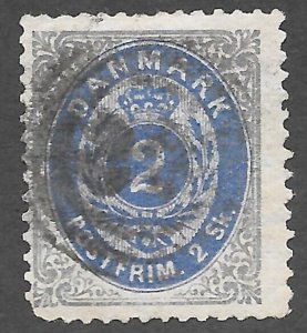 Denmark (1871) - Scott # 16,   Used  Catalog Value $ 27.50