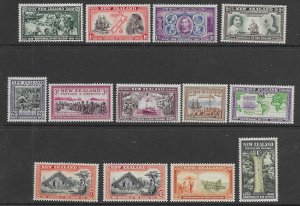 New Zealand 229-41  1940  set 13  fine mint nh