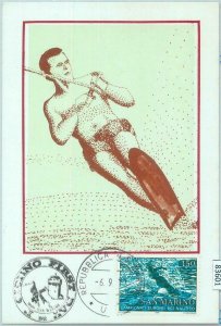 83601 - SAN MARINO - Postal History - MAXIMUM CARD - Sport WATER SKIING  1977