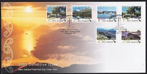 NEW ZEALAND 2003 Scenic definitives to $5 complete issue - FDC.............a4738