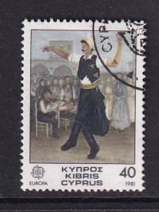 Cyprus  #560   used  1981  Europa   40m  folk dance