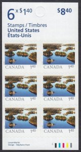 THOUSAND ISLAND = FAR and WIDE = $1.40 USA rate Booklet of 6 MNH Canada 2024