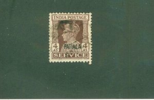 PATIALA INDIAN STATE O72 USED CV $3.75 BIN $1.90