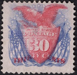 US #121 F/VF-without gum. Small thin spot. SCV - $1,450.00. With 2021 PSAG cert.