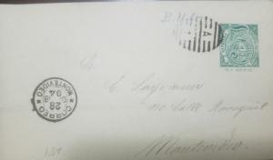 V. Jul O) 1894 URUGUAY, POSTAL STATIONERY - 5 CENTESIMOS REPUBLICA ORIENTAL