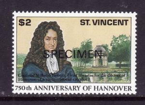 St. Vincent-Sc#1557-Unused NH Specimen-Leibnitz, mathematician-1991-