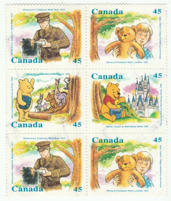Scott #1618-1621 Winnie The Pooh