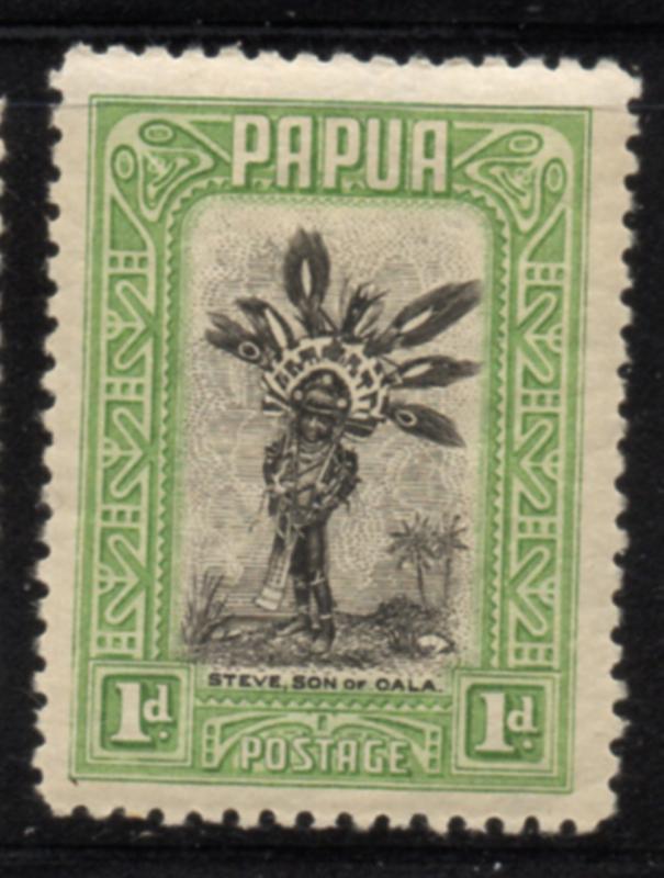 Papua Sc 95 1932 1d  Stever Son of Oala stamp mint