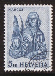 Switzerland  #407  used  1961  Evangelists  5fr