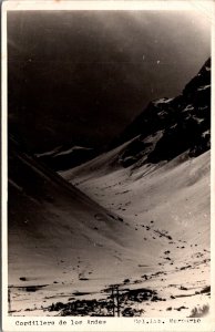 SCHALLSTAMPS CHILE 1948 POSTAL PICT POSTCARD ANDES MOUNTAIN ADDR USA CANC