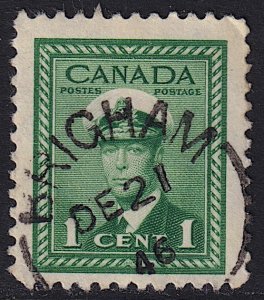 Canada - 1942 - Scott #249 - used - BRIGHAM P.Q. split ring pmk