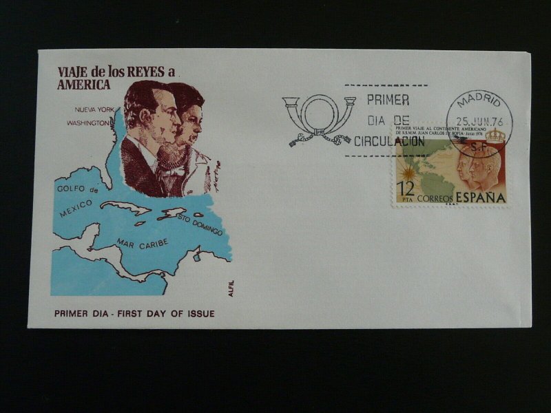 king Juan Carlos first trip to America FDC Spain 93625