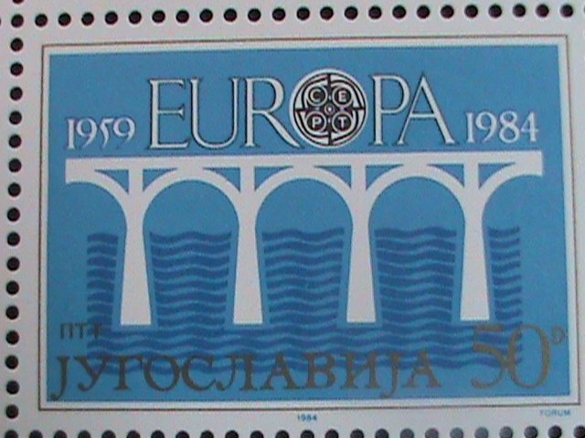 ​YUGOSLAVIA-1984 SC# 1679 EUROPA: 1959-84 EUROPA STAMPS MNH SHEET -VERY FINE