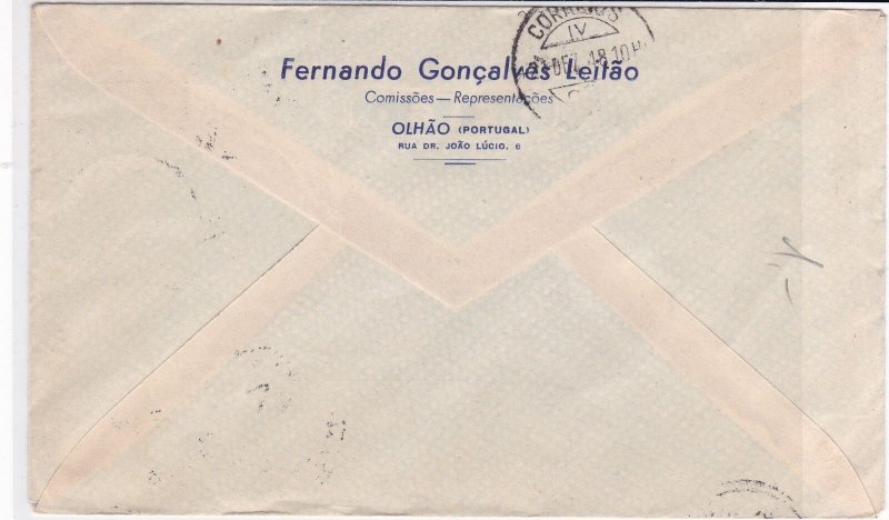 portugal 1948 stamps cover ref 19355