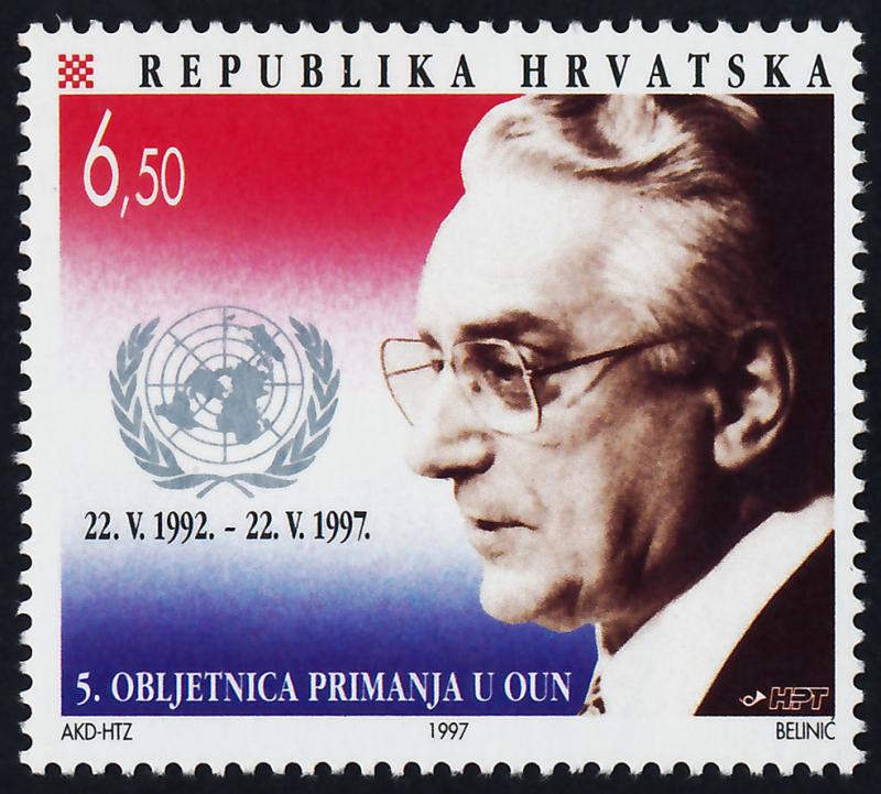 Croatia 330 MNH President Franjo Tudjman, Admission to the UN