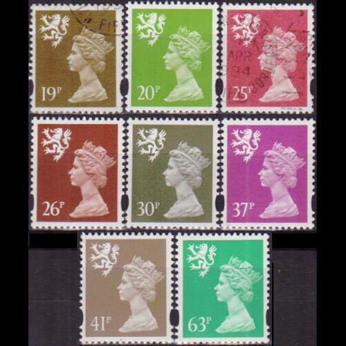 G.B.-MACHINS-SCOT 1993 - Scott# SMH63-70 Queen 2 Used Set of 8 Used 2 used