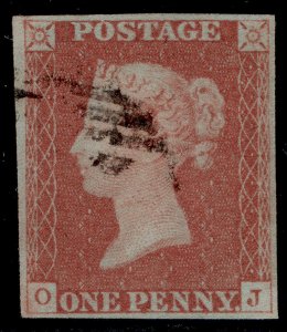 GB QV SG9, 1d pale red-brown PLATE 77, USED. Cat £45. OJ