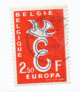 Belgium 1958 Scott  527 used - 2.50fr, bird, Europa, common design