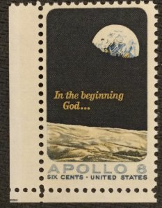 US MNH #1371 Single w/selvage Apollo 8 SCV $.25 L18