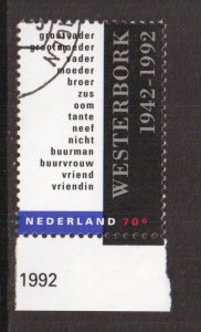 Netherlands   #816  cancelled  1992  concentration camp deportation