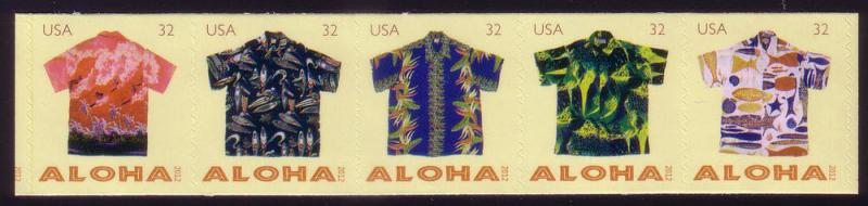 4601a US 2012 New Issue 32c Aloha coil strip of 5, MNH