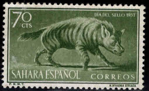 Spanish Sahara Scott 89 MNG  Hyena stamp