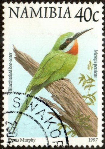 Namibia 857 - Used - 40c Blue-cheeked Bee-eater (1997)