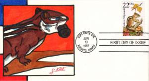 #2297 Eastern Chipmunk Skat FDC